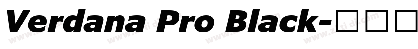 Verdana Pro Black字体转换